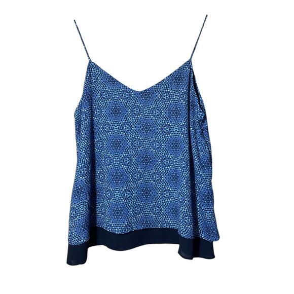 Anthropologie Paper Crane Blue Blouse Top Size Medium Spaghetti Strap V-Neck - Picture 1 of 4
